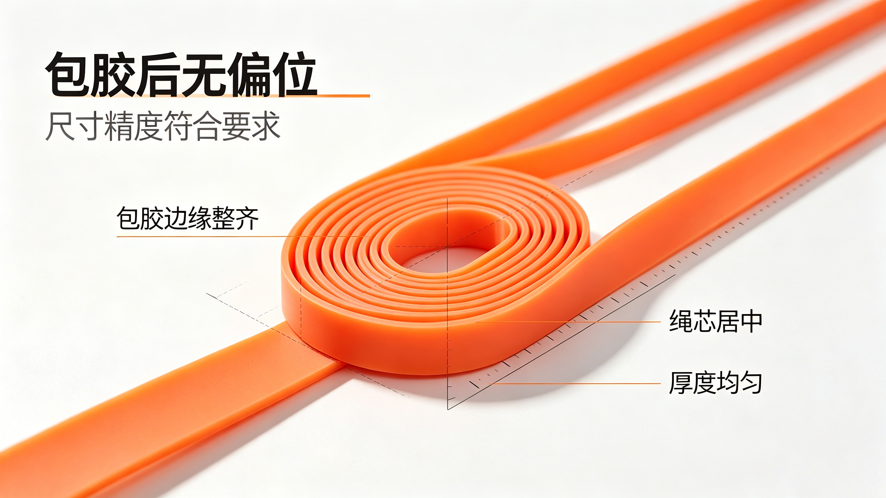 包胶后无偏位，尺寸精度符合要求